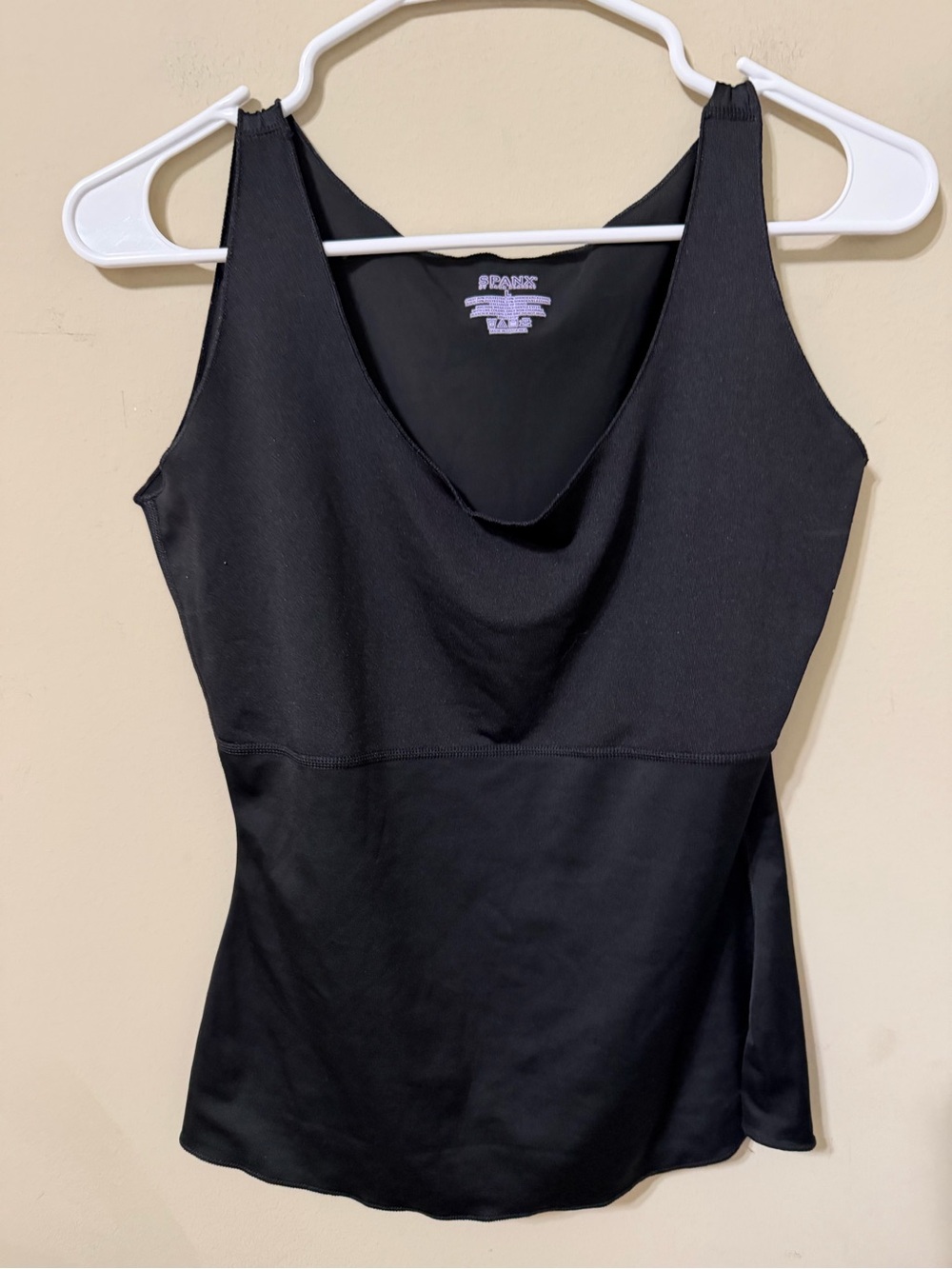 SPANX by Sara Blakely large Black Scoop Neck Supportive Camisole shape wear euc